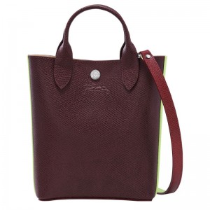 Burgundy - Leather Longchamp Épure XS Tote Women Handbag | AU7221IL