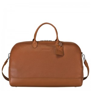 Caramel - Leather Longchamp Le FoulonnÉ M Women Travel Bags | AU8089BE