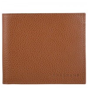 Caramel - Leather Longchamp Le FoulonnÉ Men Wallets | AU8999EB