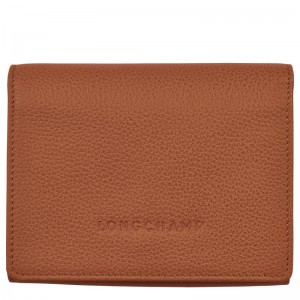 Caramel - Leather Longchamp Le FoulonnÉ Men Wallets | AU9007AH