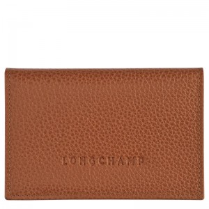 Caramel - Leather Longchamp Le FoulonnÉ Men Card Holder | AU9039PJ