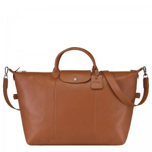 Caramel - Leather Longchamp Le FoulonnÉ S Women Travel Bags | AU8093ZU