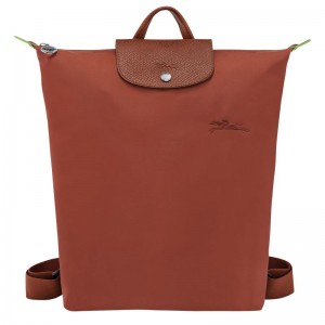 Chestnut - Canvas Longchamp Le Pliage M Women Backpacks | AU7655AH