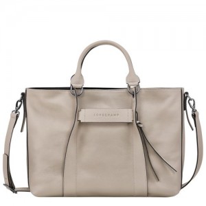 Clay - Leather Longchamp 3D L Women Handbag | AU7376OK