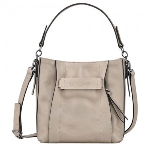 Clay - Leather Longchamp 3D S Women Crossbody Bags | AU7492RV