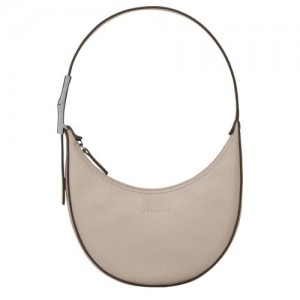 Clay - Leather Longchamp Le Roseau Essential S Hobo Women Shoulder Bags | AU7582AH