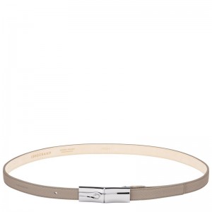 Clay - Leather Longchamp Le Roseau Women Belts | AU8385DF