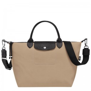 Clay - Recycled canvas Longchamp Le Pliage Energy L Women Handbag | AU7173RV