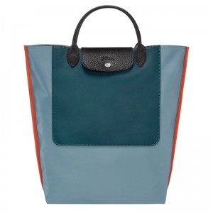 Cloud Blue - Canvas Longchamp Cabas M Tote Men Handbag | AU8930GS