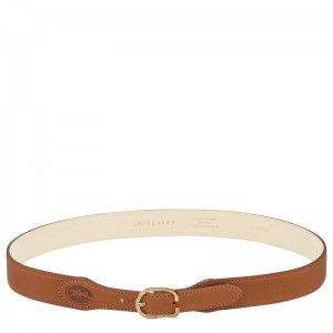 Cognac - Leather Longchamp 1980 Women Belts | AU8363PJ