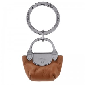 Cognac - Leather Longchamp Le Pliage Xtra Women Key Rings | AU8065TC