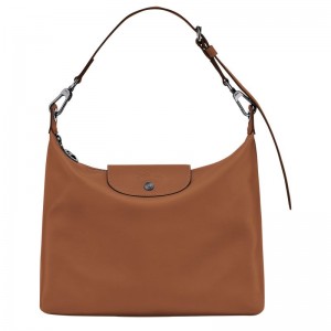 Cognac - Leather Longchamp Le Pliage Xtra M Hobo Women Shoulder Bags | AU7520XY