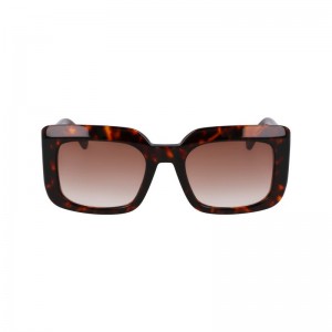 Dark Havana - Acetate Longchamp Women Sunglasses | AU8489DF