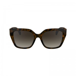 Dark Havana - Acetate Longchamp Women Sunglasses | AU8496ZU