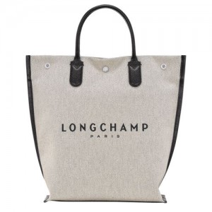 Ecru - Canvas Longchamp Essential M Tote Men Handbag | AU8949TC