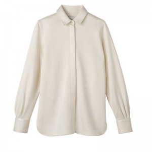 Ecru - Jersey Longchamp Straight Women Shirt | AU8665ZU