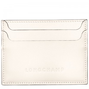 Ecru - Leather Longchamp Le FoulonnÉ Women Card Holder | AU7872ZU