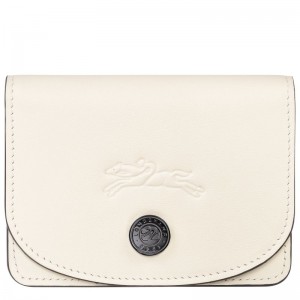 Ecru - Leather Longchamp Le Pliage Xtra Women Card Holder | AU7915AH