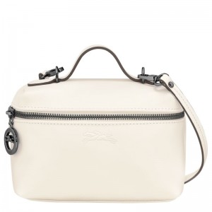 Ecru - Leather Longchamp Le Pliage Xtra XS Vanity Women Crossbody Bags | AU7390YX