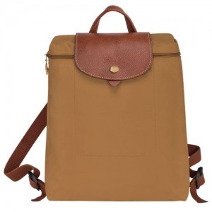 Fawn - Recycled canvas Longchamp Le Pliage Original M Men Backpacks | AU8873ZU