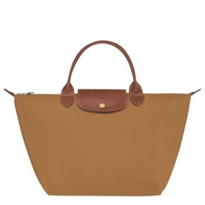 Fawn - Recycled canvas Longchamp Le Pliage Original M Women Handbag | AU7330EB