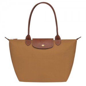 Fawn - Recycled canvas Longchamp Le Pliage Original M Tote Women Shoulder Bags | AU7611LI