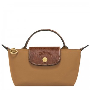 Fawn - Recycled canvas Longchamp Le Pliage Original with handle Women Pouches | AU7946AH