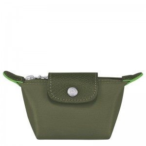 Forest - Recycled canvas Longchamp Le Pliage Green Men Coin Purses | AU9015LI