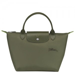 Forest - Recycled canvas Longchamp Le Pliage Green S Women Handbag | AU7356BE