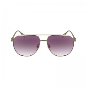 Gold/Pink - Metal Longchamp Women Sunglasses | AU8484IL