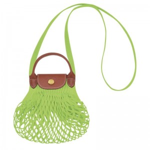 Green Light - Canvas Longchamp Le Pliage Filet XS Mesh bag Women Pouches | AU8000OK