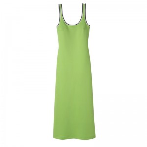 Green Light - Jersey Longchamp Long Women Dress | AU8565HA