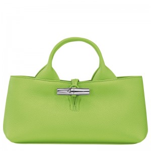 Green Light - Leather Longchamp Le Roseau S Women Handbag | AU7292SG