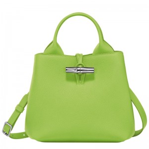 Green Light - Leather Longchamp Le Roseau S Women Handbag | AU7307MQ