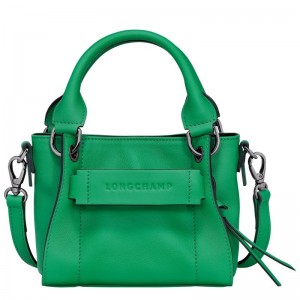 Green - Leather Longchamp 3D XS Handbag Women Mini Bags | AU7065IL