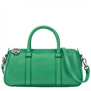 Green - Leather Longchamp Daylong S Women Handbag | AU7275YX