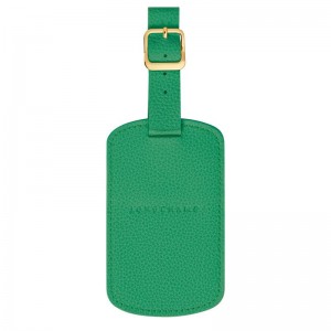 Green - Leather Longchamp Le FoulonnÉ Luggage tag Men Accessories | AU9290LI