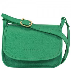 Green - Leather Longchamp Le FoulonnÉ S Women Crossbody Bags | AU7488QM