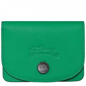 Green - Leather Longchamp Le Pliage Xtra Men Card Holder | AU9034GS