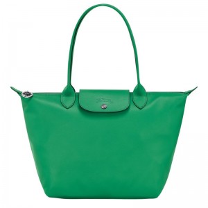 Green - Leather Longchamp Le Pliage Xtra M Tote Women Shoulder Bags | AU7563VR