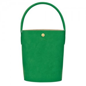 Green - Leather Longchamp Épure S Bucket Women Handbag | AU7371FD