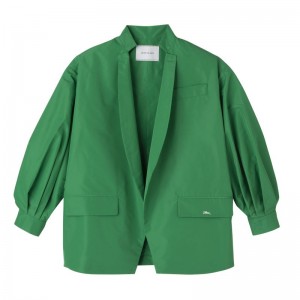 Green - Technical taffeta Longchamp Kimono Women Jackets | AU8534YX