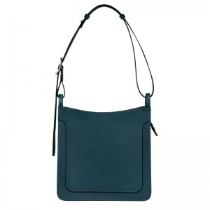 Ink blue - Leather Longchamp Le FoulonnÉ S Hobo Women Shoulder Bags | AU7524JP