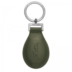 Khaki - Leather Longchamp Le FoulonnÉ Men Key Rings | AU9128NW