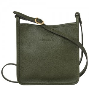 Khaki - Leather Longchamp Le FoulonnÉ S Women Crossbody Bags | AU7478AH