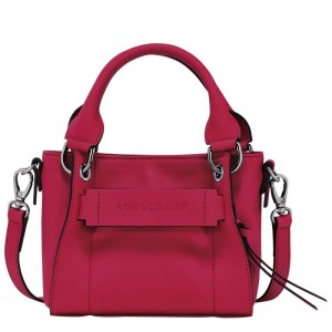 Magenta - Leather Longchamp 3D XS Handbag Women Mini Bags | AU7064OK