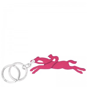 Magenta - Leather Longchamp Le Pliages Men Key Rings | AU9143PJ