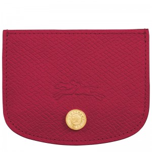 Magenta - Leather Longchamp Épure Men Card Holder | AU9027CT