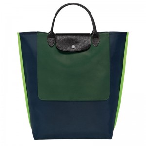 Navy - Canvas Longchamp Cabas M Tote Men Handbag | AU8933SG