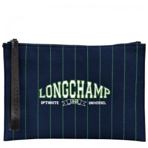 Navy - Canvas Longchamp Essential Women Pouches | AU8014YX